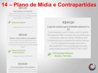 14 – Plano de Midia e Contrapartidas
 
