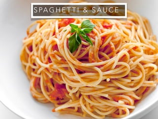 S PA G H E T T I & S A U C E
 