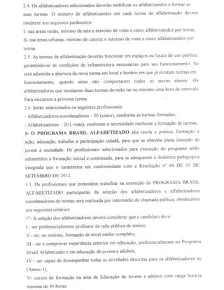 Edital Brasil Alfabetizado