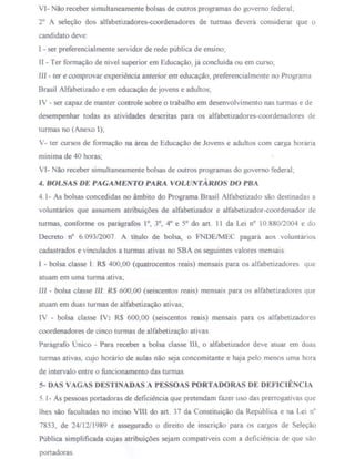 Edital Brasil Alfabetizado