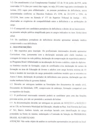 Edital Brasil Alfabetizado