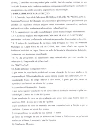 Edital Brasil Alfabetizado