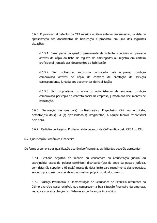 Edital- Execução de obras de revitalização do Parque Ecológico