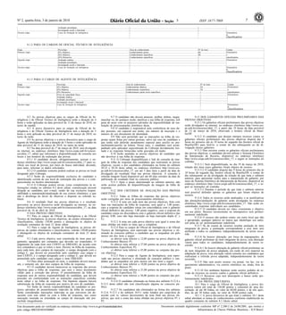 Nº 2, quarta-feira, 3 de janeiro de 2018 7ISSN 1677-7069
Este documento pode ser verificado no endereço eletrônico http://www.in.gov.br/autenticidade.html,
pelo código 00032018010300007
Documento assinado digitalmente conforme MP no- 2.200-2 de 24/08/2001, que institui a
Infraestrutura de Chaves Públicas Brasileira - ICP-Brasil.
3
Avaliação psicológica - -
Investigação social e funcional - -
Terceira etapa Curso de formação de inteligência - - Eliminatório
e
classificatório
8.1.2 PARA OS CARGOS DE OFICIAL TÉCNICO DE INTELIGÊNCIA
Etapa Prova/tipo Área de conhecimento Nº de itens Caráter
Primeira etapa (P1) Objetiva Conhecimentos gerais 60 Eliminatório
(P2) Objetiva Conhecimentos específicos 90 e
(P3) Discursiva Conhecimentos específicos - classificatório
Segunda etapa Avaliação médica - - Eliminatório
Avaliação psicológica - -
Investigação social e funcional - -
Terceira etapa Curso de formação em inteligência - - Eliminatório
e
classificatório
8.1.3 PARA O CARGO DE AGENTE DE INTELIGÊNCIA
Etapa Prova/tipo Área de conhecimento Nº de itens Caráter
Primeira etapa (P1) Objetiva Conhecimentos Básicos 50 Eliminatório
(P2) Objetiva Conhecimentos Específicos 70 e
(P3) Discursiva Conhecimentos gerais e(ou) específicos - classificatório
Segunda etapa Prova de capacidade física - - Eliminatório
Avaliação médica - -
Avaliação psicológica - -
Investigação social e funcional - -
Terceira etapa Curso de formação de inteligência - - Eliminatório
e
classificatório
8.2 As provas objetivas para os cargos de Oficial de In-
teligência e de Oficial Técnico de Inteligência terão a duração de 4
horas e serão aplicadas na data provável de 11 de março de 2018, no
turno da manhã.
8.3 A prova discursiva para os cargos de Oficial de In-
teligência e de Oficial Técnico de Inteligência terá a duração de 5
horas e será aplicada na data provável de 11 de março de 2018, no
turno da tarde.
8.4 As provas objetivas e a prova discursiva para o cargo de
Agente de Inteligência terão a duração de 5 horas e serão aplicadas na
data provável de 11 de março de 2018, no turno da tarde.
8.5 Na data provável de 1º de março de 2018, será divulgado
na internet, no endereço eletrônico http://www.cespe.unb.br/concur-
sos/abin_17, edital que informará a disponibilização da consulta aos
locais e aos horários de realização das provas.
8.5.1 O candidato deverá, obrigatoriamente, acessar o en-
dereço eletrônico http://www.cespe.unb.br/concursos/abin_17 para ve-
rificar seu local de provas, por meio de busca individual, devendo,
para tanto, informar os dados solicitados.
8.5.2 O candidato somente poderá realizar as provas no local
designado pelo Cebraspe.
8.5.3 Serão de responsabilidade exclusiva do candidato a
identificação correta de seu local de realização das provas e o com-
parecimento no horário determinado.
8.5.4 O Cebraspe poderá enviar, como complemento às in-
formações citadas no subitem 8.5 deste edital, comunicação pessoal
dirigida ao candidato, por e-mail, sendo de sua exclusiva respon-
sabilidade a manutenção/atualização de seu correio eletrônico, o que
não o desobriga do dever de observar o disposto no referido su-
bitem.
8.6 O resultado final nas provas objetivas e o resultado
provisório na prova discursiva serão divulgados na internet, no en-
dereço eletrônico http://www.cespe.unb.br/concursos/abin_17, na data
provável de 16 de abril de 2018.
9 DAS PROVAS OBJETIVAS
9.1 Para os cargos de Oficial de Inteligência e de Oficial
Técnico de Inteligência, as provas objetivas, de caráter eliminatório e
classificatório, valerão 150,00 pontos e abrangerão os objetos de
avaliação constantes do item 21 deste edital.
9.2 Para o cargo de Agente de Inteligência, as provas ob-
jetivas, de caráter eliminatório e classificatório, valerão 120,00 pontos
e abrangerão os objetos de avaliação constantes do item 21 deste
edital.
9.3 Cada prova objetiva será constituída de itens para jul-
gamento, agrupados por comandos que deverão ser respeitados. O
julgamento de cada item será CERTO ou ERRADO, de acordo com
o(s) comando(s) a que se refere o item. Haverá, na folha de respostas,
para cada item, dois campos de marcação: o campo designado com o
código C, que deverá ser preenchido pelo candidato caso julgue o
item CERTO, e o campo designado com o código E, que deverá ser
preenchido pelo candidato caso julgue o item ERRADO.
9.4 Para obter pontuação no item, o candidato deverá marcar
um, e somente um, dos dois campos da folha de respostas.
9.5 O candidato deverá transcrever as respostas das provas
objetivas para a folha de respostas, que será o único documento
válido para a correção das provas. O preenchimento da folha de
respostas será de inteira responsabilidade do candidato, que deverá
proceder em conformidade com as instruções específicas contidas
neste edital e na folha de respostas. Em hipótese alguma haverá
substituição da folha de respostas por motivo de erro do candidato.
9.6 Serão de inteira responsabilidade do candidato os pre-
juízos advindos do preenchimento indevido da folha de respostas.
Serão consideradas marcações indevidas as que estiverem em de-
sacordo com este edital ou com a folha de respostas, tais como
marcação rasurada ou emendada ou campo de marcação não pre-
enchido integralmente.
9.7 O candidato não deverá amassar, molhar, dobrar, rasgar,
manchar ou, de qualquer modo, danificar a sua folha de respostas, sob
pena de arcar com os prejuízos advindos da impossibilidade de rea-
lização do processamento eletrônico desta.
9.8 O candidato é responsável pela conferência de seus da-
dos pessoais, em especial seu nome, seu número de inscrição e o
número de seu documento de identidade.
9.9 Não será permitido que as marcações na folha de res-
postas sejam feitas por outras pessoas, salvo em caso de candidato a
que tenha sido deferido atendimento especial para auxílio no pre-
enchimento/auxílio na leitura. Nesse caso, o candidato será acom-
panhado pelo aplicador especializado do Cebraspe devidamente trei-
nado e as respostas fornecidas serão gravadas em áudio.
9.10 Serão anuladas as provas objetivas do candidato que
não devolver a sua folha de respostas.
9.11 O Cebraspe disponibilizará o link de consulta da ima-
gem da folha de respostas dos candidatos que realizaram as provas
objetivas, exceto a dos candidatos eliminados na forma do subitem
20.22 e 20.24 deste edital, no endereço eletrônico http://www.ces-
pe.unb.br/concursos/abin_17, em até 5 dias úteis a partir da data de
divulgação do resultado final nas provas objetivas. A consulta à
referida imagem ficará disponível por até 60 dias corridos da data de
publicação do resultado final no concurso público.
9.11.1 Após o prazo determinado no subitem anterior, não
serão aceitos pedidos de disponibilização da imagem da folha de
respostas.
9.12 DOS CRITÉRIOS DE AVALIAÇÃO DAS PROVAS
OBJETIVAS
9.12.1 Todas as folhas de respostas das provas objetivas
serão corrigidas por meio de processamento eletrônico.
9.12.2 A nota em cada item das provas objetivas, feita com
base nas marcações da folha de respostas, será igual a: 1,00 ponto,
caso a resposta do candidato esteja em concordância com o gabarito
oficial definitivo das provas; 1,00 ponto negativo, caso a resposta do
candidato esteja em discordância com o gabarito oficial definitivo das
provas; 0,00, caso não haja marcação ou haja marcação dupla (C e
E).
9.12.3 A nota em cada prova objetiva será igual à soma das
notas obtidas em todos os itens que a compõem.
9.12.4 Para os cargos de Oficial de Inteligência e de Oficial
Técnico de Inteligência, será reprovado nas provas objetivas e eli-
minado do concurso público o candidato que se enquadrar em pelo
menos um dos itens a seguir:
a) obtiver nota inferior a 12,00 pontos na prova objetiva de
Conhecimentos Básicos P1;
b) obtiver nota inferior a 27,00 pontos na prova objetiva de
Conhecimentos Específicos P2;
c) obtiver nota inferior a 45,00 pontos no conjunto das pro-
vas objetivas.
9.12.5 Para o cargo de Agente de Inteligência, será repro-
vado nas provas objetivas e eliminado do concurso público o can-
didato que se enquadrar em pelo menos um dos itens a seguir:
a) obtiver nota inferior a 10,00 pontos na prova objetiva de
Conhecimentos Básicos P1;
b) obtiver nota inferior a 21,00 pontos na prova objetiva de
Conhecimentos Específicos P2;
c) obtiver nota inferior a 36,00 pontos no conjunto das pro-
vas objetivas.
9.12.6 O candidato eliminado na forma dos subitens 9.12.4 e
9.12.5 deste edital não terá classificação alguma no concurso pú-
blico.
9.12.7 Os candidatos não eliminados na forma dos subitens
9.12.4, 9.12.5 e do subitem 10.9.1 serão listados por cargo/área de
acordo com os valores decrescentes da nota final nas provas ob-
jetivas, que será a soma das notas obtidas nas provas objetivas P1 e
P2.
9.13 DOS GABARITOS OFICIAIS PRELIMINARES DAS
PROVAS OBJETIVAS
9.13.1 Os gabaritos oficiais preliminares das provas objetivas
serão divulgados na internet, no endereço eletrônico http://www.ces-
pe.unb.br/concursos/abin_17, a partir das 19 horas da data provável
de 13 de março de 2018, observado o horário oficial de Brasí-
lia/DF.
9.13.2 O candidato que desejar interpor recursos contra os
gabaritos oficiais preliminares das provas objetivas disporá das 9
horas do primeiro dia às 18 horas do segundo dia (horário oficial de
Brasília/DF) para fazê-lo, a contar do dia subsequente ao da di-
vulgação desses gabaritos.
9.13.3 Para recorrer contra os gabaritos oficiais preliminares
das provas objetivas, o candidato deverá utilizar o Sistema Eletrônico
de Interposição de Recurso, disponível no endereço eletrônico
http://www.cespe.unb.br/concursos/abin_17, e seguir as instruções ali
contidas.
9.13.3.1 Será disponibilizada, no dia 19 de março de 2018,
relação dos itens cujos gabaritos foram objetos de recurso.
9.13.3.2 O candidato disporá das 9 horas do primeiro dia às
18 horas do segundo dia, horário oficial de Brasília/DF, a contar do
dia subsequente ao da divulgação da relação de que trata o subitem
anterior, para apresentar razões para a manutenção do gabarito, por
meio do Sistema Eletrônico de Interposição de Recurso, disponível no
endereço eletrônico http://www.cespe.unb.br/concursos/abin_17, e se-
guir as instruções ali contidas.
9.13.3.3 Durante o período de que trata o subitem anterior
será possível defender apenas os gabaritos que foram objetos de
recurso.
9.13.4 Todos os recursos serão analisados, e as justificativas
das alterações/anulações de gabarito serão divulgadas no endereço
eletrônico http://www.cespe.unb.br/concursos/abin_17. Não serão en-
caminhadas respostas individuais aos candidatos.
9.13.5 O candidato deverá ser claro, consistente e objetivo
em seu pleito. Recurso inconsistente ou intempestivo será prelimi-
narmente indeferido.
9.13.6 O recurso não poderá conter, em outro local que não
o apropriado, qualquer palavra ou marca que identifique seu autor,
sob pena de ser preliminarmente indeferido.
9.13.7 Se do exame de recursos resultar anulação de item
integrante de prova, a pontuação correspondente a esse item será
atribuída a todos os candidatos, independentemente de terem recor-
rido.
9.13.8 Se houver alteração, por força de impugnações, de
gabarito oficial preliminar de item integrante de prova, essa alteração
valerá para todos os candidatos, independentemente de terem re-
corrido.
9.13.8.1 Se houver alteração de gabarito oficial preliminar ou
de item integrante de prova adaptada, em razão de erro material na
adaptação da prova, essa alteração valerá somente aos candidatos que
realizaram a referida prova adaptada, independentemente de terem
recorrido.
9.13.9 Não será aceito recurso via postal, via fax, via re-
querimento administrativo, via correio eletrônico ou, ainda, fora do
prazo.
9.13.10 Em nenhuma hipótese serão aceitos pedidos de re-
visão de recursos ou recurso contra o gabarito oficial definitivo.
9.13.11 Recursos cujo teor desrespeite a banca serão pre-
liminarmente indeferidos.
10 DA PROVA DISCURSIVA
10.1 Para o cargo de Oficial de Inteligência, a prova dis-
cursiva valerá um total de 150,00 pontos e consistirá de uma dis-
sertação, de até 60 linhas, no valor de 60,00 pontos, e de três ques-
tões, de até 30 linhas cada, no valor de 30,00 pontos cada.
10.1.1 A prova discursiva de que trata o subitem 10.1 deste
edital abordará os temas de conhecimentos conforme estabelecido no
quadro constante do subitem 8.1.1deste edital.
 