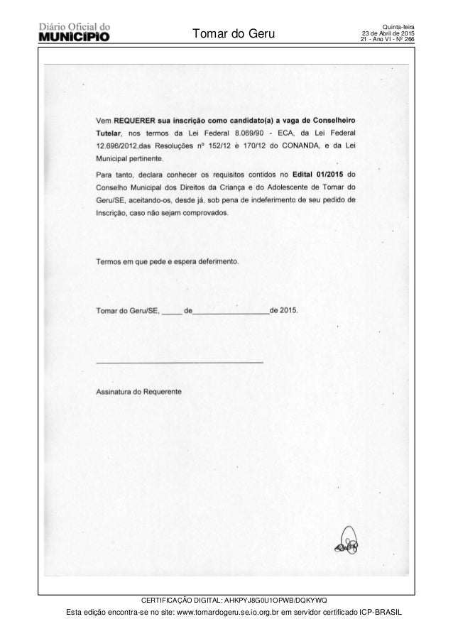 Edital eleição do conselho tutelar