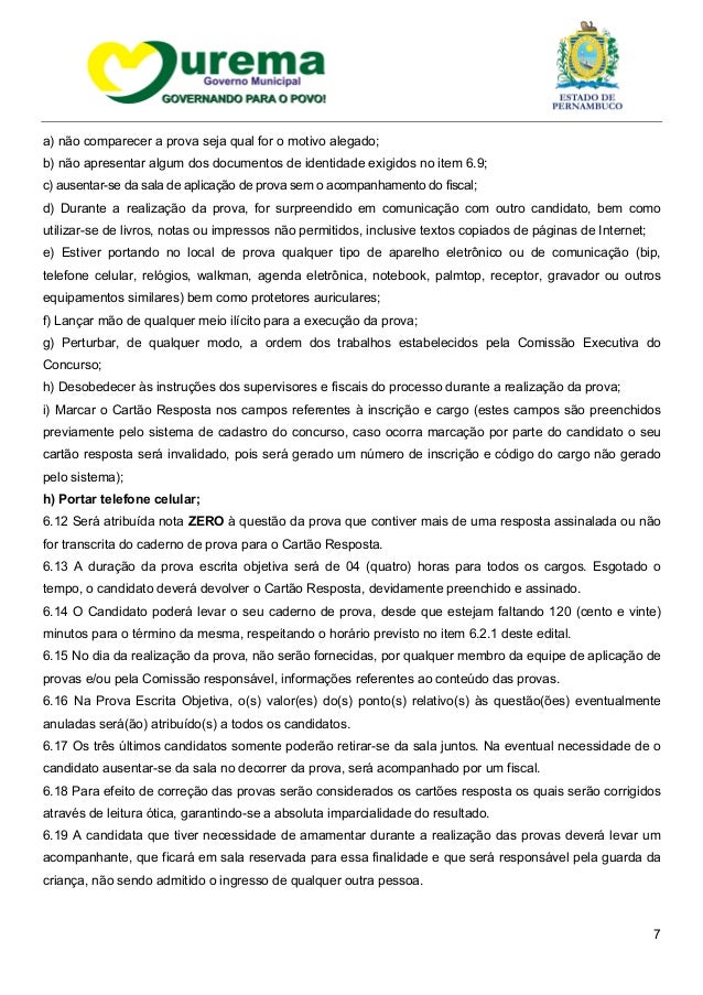 Prefeitura de Jurema publica edital de concurso para 116 vagas