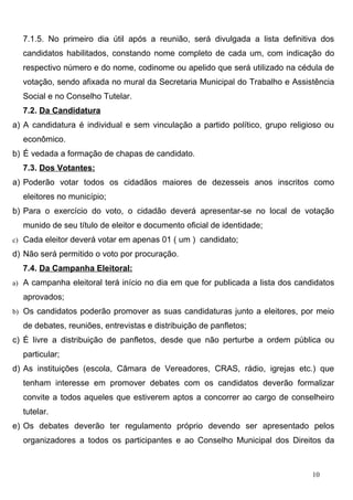 Edital Conselho Tutelar de Pirapora