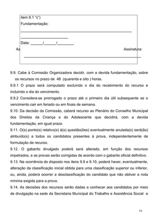 Edital Conselho Tutelar de Pirapora