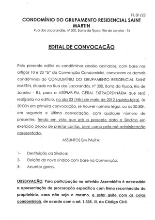 Edital de convocação age