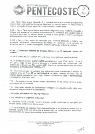 Edital dos motoristas