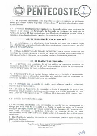 Edital dos motoristas