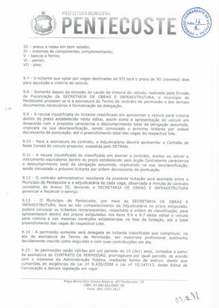 Edital dos motoristas