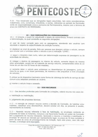 Edital dos motoristas