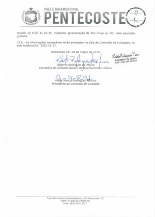 Edital dos motoristas