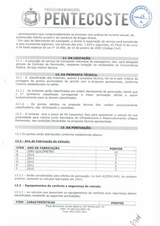 Edital dos motoristas