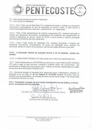 Edital dos motoristas