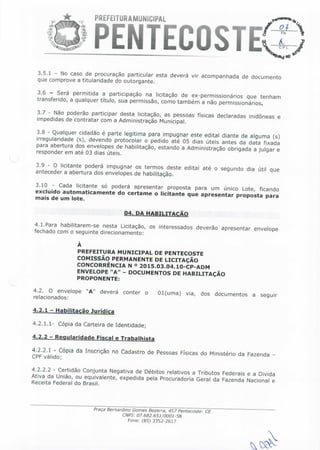 Edital dos motoristas