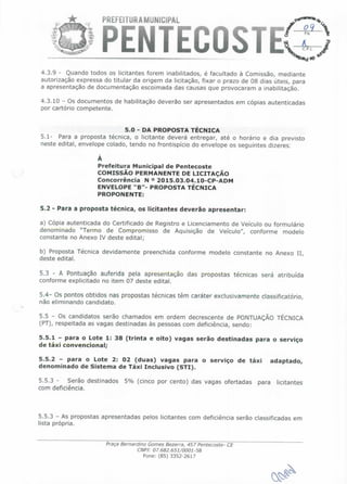 Edital dos motoristas