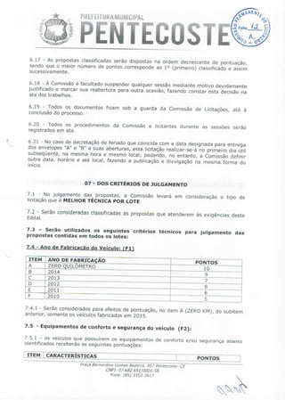 Edital dos motoristas