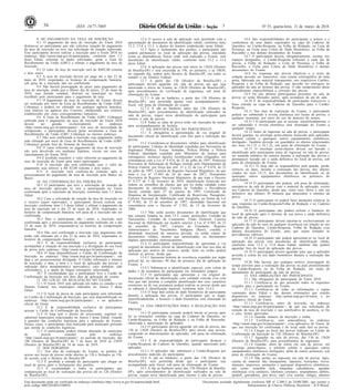 56 ISSN 1677-7069 3 Nº 55, quarta-feira, 21 de março de 2018
Este documento pode ser verificado no endereço eletrônico http://www.in.gov.br/autenticidade.html,
pelo código 00032018032100056
Documento assinado digitalmente conforme MP nº 2.200-2 de 24/08/2001, que institui a
Infraestrutura de Chaves Públicas Brasileira - ICP-Brasil.
9. DO PAGAMENTO DA TAXA DE INSCRIÇÃO
9.1 O pagamento da taxa de inscrição do Enem 2018
destina-se ao participante que não solicitou isenção do pagamento
da taxa de inscrição ou teve sua solicitação de isenção reprovada.
Esse participante deverá realizar a inscrição para o Enem 2018 no
endereço http://enem.inep.gov.br/participante, conforme item 1.5
deste Edital, informar os dados solicitados, gerar a Guia de
Recolhimento da União (GRU) e efetuar o pagamento da taxa de
inscrição.
9.2 O valor da taxa de inscrição será de R$82,00 (oitenta
e dois reais).
9.3 A taxa de inscrição deverá ser paga até o dia 23 de
maio de 2018, respeitados os horários de compensação bancária,
sob pena de a inscrição não ser confirmada.
9.4 Não haverá prorrogação do prazo para pagamento da
taxa de inscrição, ainda que o último dia do prazo, 23 de maio de
2018, seja feriado estadual, distrital ou municipal no local
escolhido pelo participante para o pagamento da taxa.
9.5 O pagamento da taxa de inscrição do Exame deverá
ser realizado por meio da Guia de Recolhimento da União (GRU
Cobrança) e poderá ser efetuado em qualquer agência bancária,
casa lotérica ou agência dos Correios, obedecendo aos critérios
estabelecidos por esses correspondentes bancários.
9.6 A Guia de Recolhimento da União (GRU Cobrança)
utilizada para o pagamento da taxa de inscrição do Enem 2018
deverá ser gerada, exclusivamente, no endereço
<http://enem.inep.gov.br/participante>. Em caso de necessidade de
reimpressão, o participante deverá gerar novamente a Guia de
Recolhimento da União (GRU Cobrança) no mesmo endereço.
9.7 Não será confirmada a inscrição cujo pagamento tenha
sido efetuado por meio de Guia de Recolhimento da União (GRU
Cobrança) gerada fora do Sistema de Inscrição.
9.8 O valor referente ao pagamento da taxa de inscrição
não será devolvido em nenhuma hipótese, exceto em caso de
cancelamento do Enem 2018.
9.9 É proibido transferir o valor referente ao pagamento da
taxa de inscrição do Enem para outro participante.
9.10 A inscrição não será confirmada caso o valor do
pagamento seja inferior a R$ 82,00 (oitenta e dois reais).
9.11 A inscrição será confirma da somente após o
processamento do pagamento da taxa de inscrição pelo Banco do
Brasil.
10. DA CONFIRMAÇÃO DA INSCRIÇÃO
10.1 O participante que teve a solicitação de isenção da
taxa de inscrição aprovada só terá a participação no Enem
confirmada após a conclusão da inscrição, conforme item 1.5 deste
Edital.
10.2 Caso a solicitação de isenção da taxa de inscrição ou
o recurso sejam reprovados, o participante deverá realizar sua
inscrição, conforme item 1.5 deste Edital, e efetuar o pagamento da
taxa de inscrição até o dia 23 de maio de 2018, respeitados os
horários de compensação bancária, sob pena de a inscrição não ser
confirmada.
10.3 Para o participante não i sento, a inscrição será
confirmada após o processamento do pagamento realizado até o dia
23 de maio de 2018, respeitando-se os horários de compensação
bancária.
10.4 Não será confirmada a inscrição cujo pagamento não
tenha sido efetuado até o dia 23 de maio de 2018, respeitados os
horários de compensação bancária.
10.5 É de responsabilidade exclusiva do participante
acompanhar a situação de sua inscrição e a divulgação do seu local
de prova pelo endereço <http://enem.inep.gov.br/participante>.
10.6 O Inep disponibilizará o Cartão de Confirmação da
Inscrição no endereço <http://enem.inep.gov.br/participante>, em
data a ser posteriormente divulgada. O Cartão informará o número
de inscrição; a data, a hora e o local de aplicação das provas; a
indicação do(s) atendimento(s) aprovado(s), caso tenha(m) sido
solicitado(s); e a opção de língua estrangeira selecionada.
10.7 É recomendado que o participante leve o Cartão de
Confirmação da Inscrição nos dois dias de aplicação do exame.
11. DO LOCAL DE REALIZAÇÃO DO EXAME
11.1 O Enem 2018 será aplicado em todos os estados e no
Distrito Federal, nos municípios indicados no Anexo I deste
Edital.
11.2 O local de prova de cada participante será informado
no Cartão de Confirmação da Inscrição, que será disponibilizado no
endereço <http://enem.inep.gov.br/participante>, e no aplicativo
oficial do Enem.
11.3 É de responsabilidade exclusiva do participante
acessar o Cartão de Confirmação da Inscrição.
11.4 O Inep tem o direito de acrescentar, suprimir ou
substituir municípios relacionados no Anexo I deste Edital, visando
à garantia das condições logísticas para a aplicação do Exame.
Nesses casos, o participante será realocado para município próximo
que atenda às condições logísticas.
11.5 O participante poderá efetuar alteração do município
de provas somente pelo endereço
<http://enem.inep.gov.br/participante>, no período de inscrição: das
10h (Horário de Brasília-DF) de 7 de maio de 2018 às 23h59
(Horário de Brasília-DF) de 18 de maio de 2018.
12. DOS HORÁRIOS
12.1 Nos dias de realização do Exame, os portões de
acesso aos locais de provas serão abertos às 12h e fechados às 13h,
de acordo com o Horário de Brasília-DF.
12.2 É proibida a entrada do participante que chegar ao
local de prova após o fechamento dos portões.
12.3 É recomendado a todos os participantes que
compareçam ao local de realização das provas até às 12h (Horário
de Brasília-DF).
12.4 O acesso à sala de aplicação será permitido com a
apresentação de documento de identificação válido, conforme itens
13.2, 13.4 e 13.5, e dentro do horário estabelecido neste Edital.
12.5 Após o fechamento dos portões, o participante não
poderá permanecer no local de aplicação das provas, entendido
como as dependências físicas onde será realizado o Exame, sem
documento de identificação válido, conforme itens 13.2 e 13.4
deste Edital.
12.6 A aplicação das provas terá início às 13h30 (Horário
de Brasília-DF) e será encerrada às 19h, no primeiro, e às 18h30,
no segundo dia, ambos pelo Horário de Brasília-DF, em todos os
estados e no Distrito Federal.
12.7 A partir das 13h (Horário de Brasília-DF) o
participante deverá aguardar em sala de provas até que seja
autorizado o início do Exame, às 13h30 (Horário de Brasília-DF),
após procedimentos de verificação de segurança, sob pena de
eliminação do Exame.
12.7.1 A ida ao banheiro, a partir das 13h (Horário de
Brasília-DF), será permitida apenas com acompanhamento do
fiscal, sob pena de eliminação do exame.
12.7.2 A ida ao banheiro antes das 13h (Horário de
Brasília-DF), após procedimentos de identificação realizados na
sala de provas, requer nova identificação do participante para
retorno à sala de provas.
12.8 Todas as salas de prova terão um marcador de tempo
para acompanhamento do horário.
13. DA IDENTIFICAÇÃO DO PARTICIPANTE
13.1 É obrigatória a apresentação de via original de
documento oficial de identificação com foto para a realização das
provas.
13.2 Consideram-se documentos válidos para identificação
do participante: Cédulas de Identidade expedidas por Secretarias de
Segurança Pública, Forças Armadas, Polícia Militar e Polícia
Federal; identidade expedida pelo Ministério da Justiça para
estrangeiros, inclusive aqueles reconhecidos como refugiados, em
consonância com a Lei nº 9.474, de 22 de julho de 1997; Protocolo
Provisório de Solicitação de Refúgio emitido pelo Departamento de
Polícia Federal, por força dos arts. 21 e 22 da Lei nº 9.474, de 22
de julho de 1997; Carteira de Registro Nacional Migratório, de que
trata a Lei nº 13.445 de 24 de maio de 2017; Documento
Provisório de Registro Nacional Migratório, de que trata o Decreto
nº 9.277 de 5 de fevereiro de 2018; identificação fornecida por
ordens ou conselhos de classes que por lei tenha validade como
documento de identidade; Carteira de Trabalho e Previdência
Social, emitida após 27 de janeiro de 1997; Certificado de
Dispensa de Incorporação; Certificado de Reservista; Passaporte;
Carteira Nacional de Habilitação com fotografia, na forma da Lei
nº 9.503, de 23 de setembro de 1997; identidade funcional em
consonância com o Decreto nº 5.703, de 15 de fevereiro de
2006.
13.3 Não serão aceitos documentos de identificação que
não estejam listados no item 13.2, como: protocolos; Certidão de
Nascimento; Certidão de Casamento; Título Eleitoral; Carteira
Nacional de Habilitação em modelo anterior à Lei nº 9.503, de 23
de setembro de 1997; Carteira de Estudante; Registro
Administrativo de Nascimento Indígena (Rani); crachás e
identidade funcional de natureza privada; ou ainda cópias de
documentos válidos, mesmo que autenticadas, ou documentos
digitais apresentados eletronicamente.
13.4 O participante impossibilitado de apresentar a via
original de documento oficial de identificação com foto nos dias de
aplicação por motivo de extravio, perda, furto ou roubo poderá
realizar as provas, desde que:
13.4.1 Apresente boletim de ocorrência expedido por órgão
policial há, no máximo, 90 dias do primeiro dia de aplicação do
Exame; e
13.4.2 Submeta-se à identificação especial, com coleta de
dados e da assinatura do participante em formulário próprio.
13.5 O participante que apresentar a via original do
documento oficial de identificação com validade vencida e/ou com
foto que não permita a completa identificação dos seus caracteres
essenciais ou de sua assinatura poderá realizar as provas desde que
se submeta à identificação especial, conforme item 13.4.2.
13.6 O Inep fará coleta de dado biométrico do participante
durante a aplicação das provas. O participante que se negar,
injustificadamente, a fornecer o dado biométrico será eliminado do
Exame.
14. DAS ORIENTAÇÕES PARA A REALIZAÇÃO DAS
PROVAS
14.1 O participante somente poderá iniciar as provas após
ler as instruções contidas na capa do Caderno de Questões, no
Cartão-Resposta, na Folha de Redação e na Folha de Rascunho,
observada a autorização do aplicador.
14.2 O participante deverá aguardar em sala de provas, das
13h às 13h30 (Horário de Brasília-DF), para iniciar suas provas,
cumprindo as determinações do aplicador, sob pena de eliminação
do Exame.
14.3 É de responsabilidade do participante destacar o
Cartão-Resposta do Caderno de Questões, quando autorizado pelo
aplicador.
14.3.1 O aplicador não substituirá o Cartão-Resposta por
procedimento indevido do participante.
14.4 A ida ao banheiro, a partir das 13h (Horário de
Brasília-DF), será permitida desde que o participante seja
acompanhado pelo fiscal, sob pena de eliminação do Exame.
14.5 A ida ao banheiro antes das 13h (Horário de Brasília-
DF), após procedimentos de identificação realizados na sala de
provas, requer nova identificação para retorno à sala de provas.
14.6 São responsabilidades do participante a leitura e a
conferência de seus dados registrados na capa do Caderno de
Questões, no Cartão-Resposta, na Folha de Redação, na Lista de
Presença, na Ficha para Coleta de Dado Biométrico, na Folha de
Rascunho e nos demais documentos do Exame.
14.7 O participante deverá, obrigatoriamente, assinar, nos
espaços designados, o Cartão-Resposta referente a cada dia de
provas, a Folha de Redação, a Lista de Presença, a Folha de
Rascunho, a Ficha para Coleta de Dado Biométrico e demais
documentos do Exame.
14.8 As respostas das provas objetivas e o texto da
redação deverão ser transcritos, com caneta esferográfica de tinta
preta, fabricada em material transparente, nos respectivos Cartões-
Resposta e na Folha de Redação, que deverão ser entregues ao
aplicador da sala ao término das provas. O não cumprimento desse
procedimento impossibilitará a correção das provas.
14.9 Os três últimos participantes presentes na sala de
provas só serão liberados juntos, após assinatura da ata de sala.
14.10 É de responsabilidade do participante transcrever a
frase contida na capa do Caderno de Questões para o Cartão-
Resposta.
14.11 Nos dias de realização do Exame, o participante
poderá ser submetido à revista eletrônica nos locais de provas, a
qualquer momento, por meio do uso de detector de metais.
14.11.1 O participante que se recusar, injustificadamente, a
ser submetido à revista eletrônica será eliminado do Exame a
qualquer tempo.
14.12 Antes de ingressar na sala de provas, o participante
deverá guardar, no envelope porta-objetos fornecido pelo aplicador,
telefone celular e quaisquer outros equipamentos eletrônicos,
desligados. Também deverão ser guardados os objetos relacionados
nos itens 16.1.21 e 16.1.22, sob pena de eliminação do Exame.
14.13 O envelope porta-objetos deverá ser lacrado e
identificado pelo participante antes de ingressar na sala de provas,
ser mantido embaixo da carteira durante a realização das provas e
permanecer lacrado até a saída definitiva do local de provas, sob
pena de eliminação do Exame.
14.13.1 O Inep não se responsabiliza pela guarda, perda,
extravio ou dano, durante a realização das provas, dos objetos
citados no item 14.13, dos documentos de identificação ou de
quaisquer outros equipamentos eletrônicos ou pertences do
participante.
14.14 O participante não poderá, sob pena de eliminação,
ausentar-se da sala de provas com o material de aplicação, exceto
seu Caderno de Questões, desde que, neste caso, deixe a sala em
definitivo nos últimos 30 minutos que antecedem o término da
prova.
14.15 O participante só poderá fazer anotações relativas às
suas respostas no Cartão-Resposta/Folha de Redação e no Caderno
de Questões.
14.16 O participante não poderá utilizar o banheiro do
local de aplicação após o término de sua prova e saída definitiva
da sala de provas.
14.17 O participante deverá reportar-se exclusivamente ao
aplicador da sala no caso de qualquer ocorrência em relação ao seu
Caderno de Questões, Cartão-Resposta, Folha de Redação e/ou
demais documentos do Exame, para que sejam tomadas as
providências cabíveis.
14.18 O participante não poderá apresentar-se no local de
aplicação das provas sem documento de identificação válido,
conforme itens 13.2 e 13.4 deste Edital; também não poderá
aguardar fora do local de aplicação das provas.
14.19 O participante deverá aguardar para que o aplicador
proceda à coleta de seu dado biométrico durante a realização das
provas.
14.20 Não haverá, por qualquer motivo, prorrogação do
tempo previsto para a realização das provas ou para preenchimento
do Cartão-Resposta ou da Folha de Redação, em razão de
afastamento do participante da sala de provas.
15. DAS OBRIGAÇÕES DO PARTICIPANTE
15.1 São obrigações do participante do Enem 2018:
15.1.1 Certificar-se de que preenche todos os requisitos
exigidos para a participação no Exame.
15.1.2 Certificar-se de todas as informações e regras
constantes deste Edital e das demais orientações que estarão
disponíveis no endereço: http://portal.inep.gov.br/enem e no
aplicativo oficial do Enem.
15.1.3 Certificar-se, antes da inscrição, no endereço
<http://enem.inep.gov.br/participante>, de que sua solicitação de
isenção da taxa de inscrição e sua justificativa de ausência, se for
o caso, foram aprovadas.
15.1.4 Guardar número de inscrição e senha.
15.1.5 Certificar-se, com antecedência, no endereço
<http://enem.inep.gov.br/participante>, e/ou aplicativo do Enem, de
que sua inscrição foi confirmada e do local onde fará as provas.
15.1.6 Chegar ao local das provas indicado no Cartão de
Confirmação da Inscrição às 12h (Horário de Brasília-DF).
15.1.7 Aguardar na sala de provas, das 13h às 13h30
(Horário de Brasília-DF), para procedimentos de segurança.
15.1.8 Guardar, antes de entrar em sala de provas, em
envelope porta-objetos, o telefone celular e quaisquer outros
equipamentos eletrônicos desligados, além de outros pertences, sob
pena de eliminação do Exame.
15.1.9 Não portar, ao ingressar em sala de provas, lápis,
caneta de material não transparente, lapiseira, borrachas, livros,
manuais, impressos, anotações e quaisquer dispositivos eletrônicos,
tais como: wearable tech, máquinas calculadoras, agendas
eletrônicas e/ou similares, telefones celulares, smartphones, tablets,
ipods®, gravadores, pen drive, mp3 e/ou similar, relógio, alarmes
 