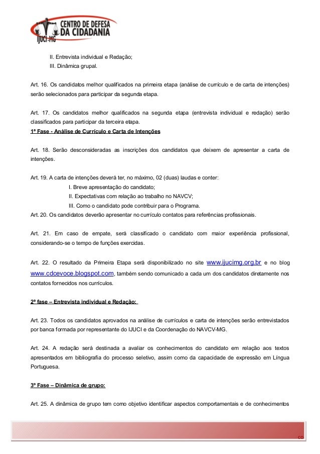 Edital nº 26 navcv-mg - estagiários de direito e de 