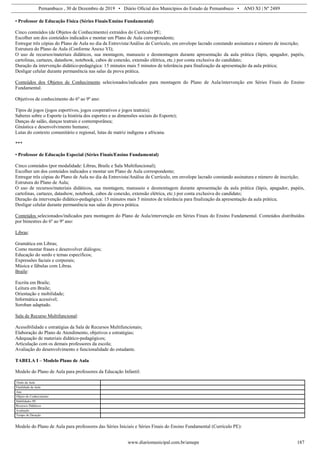 Edital do processo seletivo de Palmares