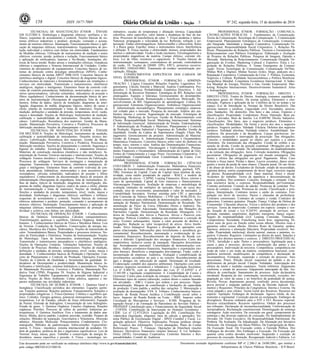 158 ISSN 1677-7069 Nº 242, segunda-feira, 15 de dezembro de 2014 
Este documento pode ser verificado no endereço eletrônico http://www.in.gov.br/autenticidade.html, 
pelo código 00032014121500158 
Documento assinado digitalmente conforme MP no- 2.200-2 de 24/08/2001, que institui a 
Infraestrutura de Chaves Públicas Brasileira - ICP-Brasil. 
3 
TÉCNICO(A) DE MANUTENÇÃO JÚNIOR - ÊNFASE 
EM ELÉTRICA: Simbologia e diagramas elétricos: unifilares e tri-filares, 
esquemas de acionamento e controle. Noções básicas de sis-temas 
elétricos industriais e prediais; proteção; comando e aciona-mento 
de motores elétricos. Iluminação. Funcionamento básico e apli-cação 
de máquinas elétricas; transformadores. Equipamentos de pro-teção 
individual e coletiva com ênfase em eletricidade. Fundamentos 
de Medidas elétricas. Utilização de instrumentos de medição e testes 
elétricos: corrente, tensão, potência e isolação. Funcionamento básico 
e aplicação de retificadores, baterias e No-Breaks. Instalações elé-tricas 
de baixa tensão. Redes aéreas e instalações elétricas. Grandezas 
elétricas e magnéticas e Sistema Internacional de Unidades. Conhe-cimentos 
de aterramento de equipamentos. Conceitos básicos de sis-temas 
de proteção contra descargas atmosféricas (SPDA). Conhe-cimentos 
básicos da norma ABNT NBR-5410. Conceitos básicos de 
eletrônica analógica e digital. Conceitos básicos de diagramas lógicos. 
Conhecimentos de materiais e ferramentas utilizados em instalações e 
serviços em eletricidade. Transmissão e transmissores, eletrônicos 
analógicos, digitais e inteligentes. Elementos finais de controle (vál-vulas 
de controle pneumáticas, hidráulicas, motorizadas) e seus aces-sórios 
(posicionadores, válvulas solenóides, indicadores de posição e 
filtros reguladores). Conhecimento da documentação básica de pro-jetos 
de instrumentação (fluxograma de engenharia, lista de instru-mentos, 
folhas de dados, típicos de instalação, diagramas de inter-ligação, 
diagramas de malha, diagramas lógicos, matriz de causa e 
efeito, plantas de instrumentação e listas de materiais), Noções de 
medição, definições e unidades de pressão, temperatura, nível, vazão, 
massa e densidade. Noções de Metrologia; Instrumentos de medição, 
calibração e rastreabilidade de instrumentos. Desenho técnico me-cânico. 
Lubrificação. Resistência dos materiais. Gestão da Manu-tenção: 
Manutenção Preventiva, Corretiva e Preditiva; Processos de 
fabricação mecânica. Noções de planejamento e controle. 
TÉCNICO(A) DE MANUTENÇÃO JÚNIOR - ÊNFASE 
EM MECÂNICA: Noções de Metrologia; Instrumentos de medição, 
calibração e rastreabilidade de instrumentos. Desenho técnico me-cânico. 
Lubrificação. Resistência dos materiais. Gestão da Manu-tenção: 
Manutenção Preventiva, Corretiva e Preditiva; Processos de 
fabricação mecânica. Noções de planejamento e controle. Segurança e 
higiene do trabalho. Tecnologia Mecânica e tratamentos térmicos. 
Materiais de construção mecânica (metálicos e não metálicos). In-terpretação 
de Normas Técnicas nacionais e internacionais. Noções de 
soldagem. Ensaios mecânico e metalúrgico. Processos de Fabricação; 
Processos de soldagem. Serviços de montagem e manutenção de 
máquinas. Transmissão e transmissores, eletrônicos analógicos, di-gitais 
e inteligentes. Elementos finais de controle (válvulas de con-trole 
pneumáticas, hidráulicas, motorizadas) e seus acessórios (po-sicionadores, 
válvulas solenóides, indicadores de posição e filtros 
reguladores). Conhecimento da documentação básica de projetos de 
instrumentação (fluxograma de engenharia, lista de instrumentos, fo-lhas 
de dados, típicos de instalação, diagramas de interligação, dia-gramas 
de malha, diagramas lógicos, matriz de causa e efeito, plantas 
de instrumentação e listas de materiais), Noções de medição, de-finições 
e unidades de pressão, temperatura, nível, vazão, massa e 
densidade. Simbologia e diagramas elétricos: unifilares e trifilares, 
esquemas de acionamento e controle. Noções básicas de sistemas 
elétricos industriais e prediais; proteção; comando e acionamento de 
motores elétricos. Iluminação. Funcionamento básico e aplicação de 
máquinas elétricas; transformadores. Equipamentos de proteção in-dividual 
e coletiva com ênfase em eletricidade. 
TÉCNICO(A) DE OPERAÇÃO JÚNIOR: 1. Conhecimentos 
básicos de Química: Termoquímica. Cálculos estequiométricos. 
Transformações químicas e equilíbrio. Química Orgânica: hidrocar-bonetos. 
2. Conhecimentos básicos de Física e Mecânica Básica: Leis 
de Newton. Condições de Equilíbrio. Conservações da energia me-cânica. 
Mecânica dos Fluidos. Hidrostática. Noções de transmissão de 
calor. Termodinâmica Básica. Propriedades e processos térmicos. No-ções 
de Eletricidade e Eletrônica. Noções de Instrumentação. Noções 
de Metrologia. Tipos de Instrumentos, terminologia, simbologia. 
Transmissão e transmissores pneumáticos e eletrônicos analógicos. 
Noções de Operações Unitárias. Tubulações Industriais. Noções de 
Controle de Processo. Bombas e compressores. Noções de medição, 
definições e unidades de pressão, temperatura, nível, vazão, massa e 
densidade. 3. Conhecimentos básicos de Produção e Operações: Con-ceito 
de Planejamento e Controle da Produção. Operações Enxutas. 
Noções de Controle da Qualidade e ferramentas da qualidade. In-dicadores 
de Desempenho e produtividade. Manutenção básica: lu-brificantes 
e lubrificação, sistemas hidráulicos e pneumáticos. Noções 
de Manutenção Preventiva, Corretiva e Preditiva. Manutenção Pro-dutiva 
Total (TPM). Programa 5S. Noções de Higiene Industrial e 
Segurança do Trabalho. Equipamentos de proteção individual e co-letiva. 
Noções de Meio Ambiente: Coleta seletiva, aspectos e im-pactos 
ambientais nas atividades industriais 
TÉCNICO(A) DE QUÍMICA JÚNIOR: 1. Química Geral e 
Inorgânica: Classificação periódica dos elementos. Ligações quími-cas. 
Funções químicas. Reações químicas. Estequiometria. Soluções e 
propriedades coligativas. 2. Fisico-Química: Cinética e equilíbrio quí-mico. 
Colóides. Energia química, potencial eletroquímico, pilhas ele-troquímicas, 
Lei de Faraday, cálculo de força eletromotriz, Equação 
de Nernst. Eletrodo de hidrogênio. Concentração de íons hidrogênio. 
Estudo de gases. 3. Química Orgânica: Funções Orgânicas, Reações 
orgânicas. Petróleo. Processo de refino de petróleo. Indústrias pe-troquímicas. 
4. Química Analítica: Erro e tratamento de dados ana-líticos. 
Média, desvio padrão, t-student, precisão, exatidão. Preparo de 
soluções. Métodos de separação. Gravimetria e Volumetria. Absorção 
atômica. Absorção Molecular. Potenciometria. Condutimetria. Cro-matografia. 
Métodos de padronização. Infravermelho. Espectofoto-metria. 
5. Física - mecânica: sistema internacional de unidades. Or-dem 
de grandeza, potência de dez e algarismos significativos. Leis de 
Newton: força, massa, peso. Trabalho e conservação de energia hi-drostática: 
massa específica e pressão. 6. Física - termologia: ter-mômetros, 
escalas de temperatura e dilatação térmica. Capacidade 
calorífica, calor específico, calor latente e mudanças de fase da ma-téria. 
Processos de transferência de calor. 7. Física moderna e óptica: 
Natureza, propagação e velocidade da luz. Reflexão, refração e po-larização. 
Ondas eletromagnéticas. Infravermelho e ultravioleta. Raios 
X e Raios gama. Espelho, lentes e instrumentos óticos. Interferência 
e difração. 8. Física nuclear e eletricidade: átomos, propriedades dos 
núcleos e radioatividade. Fissão e fusão nucleares. Ferromagnetismo e 
propriedades magnéticas da matéria. Campo elétrico, corrente elé-trica, 
Lei de Ohm, resistores e capacitores. 9. Noções básicas de 
instrumentação: termopares, controladores de pressão, controladores 
de vazão. 10. Noções de QSMS: EPI's, EPC's, primeiros socorros. 
ISO14001, OSHAS18001. Tratamento de resíduo: neutralização, pre-cipitação, 
filtração. 
CONHECIMENTOS ESPECÍFICOS DOS CARGOS DE 
NÍVEL SUPERIOR 
PROFISSIONAL JÚNIOR - FORMAÇÃO - ADMINIS-TRAÇÃO: 
1. Lógica. Conjuntos. Relações. Funções. Logaritmos. Tri-gonometria. 
Cálculo Vetorial e Matricial. Análise Combinatória. Pro-gressões. 
2. Estatística: Probabilidade. Estatística Descritiva. 3. Ad-ministração 
de Recursos Humanos: Estratégias de RH. Relações com 
empregados. Equipes e liderança. Gerenciamento de desempenho. 
Recrutamento e Seleção. Remuneração e benefícios. Motivação. De-senvolvimento 
de RH. Organizações de aprendizagem. Cultura Or-ganizacional. 
Estruturas Organizacionais. Ambiência Organizacional. 
4. Administração mercadológica: Planejamento estratégico empresa-rial 
voltado para o mercado. Pesquisa de mercado. Análise dos am-bientes 
interno e externo. Segmentação de mercado. Estratégias de 
Marketing. Marketing de Serviços. Gestão do Relacionamento com 
Cliente. Responsabilidade Social. Marketing Internacional. Sistemas 
de Informação Gerencial. Administração de Vendas. Endomarketing. 
5. Administração da Produção e Materiais: Planejamento e Controle 
da Produção. Higiene Industrial e Segurança do Trabalho. Gestão da 
Qualidade. Gestão da Cadeia de Suprimentos (Supply Chain Ma-nagement). 
Gerenciamento de projetos. Administração de Material. 
Gestão de Estoques. 6. Administração Financeira e Orçamentária: 
Matemática Financeira. Conceitos básicos sobre valor do dinheiro no 
tempo, risco, retorno e valor. Análise das Demonstrações Financeiras. 
Análise de Investimentos. Alavancagem e Endividamento. Planeja-mento 
Financeiro e Orçamentário. Administração do Capital de Giro. 
Fontes de Financiamento a Longo Prazo. Governança Corporativa. 7. 
Contabilidade: Contabilidade Geral. Contabilidade de Custos. Con-tabilidade 
Gerencial. 
PROFISSIONAL JÚNIOR - FORMAÇÃO - CIÊNCIAS 
CONTÁBEIS: 1. Administração Financeira: Matemática financeira. 
Análise de Investimentos (fluxo de caixa descontado, payback, VPL, 
TIR). Estrutura de Capital. Custo de Capital (taxa mínima de atra-tividade, 
custo médio ponderado de capital - WACC e modelo de 
precificação de ativos - CAPM). Leasing Financeiro. Risco, retorno e 
custo de oportunidade. Capital de Giro (natureza e financiamento). 
Alavancagem Financeira. Avaliação de empresas e metodologia de 
avaliação (métodos de múltiplos de mercado, fluxo de caixa des-contado, 
taxa de crescimento, perpetuidade e valor de mercado). 2. 
Contabilidade Societária. Normas emitidas pelo CPC e aprovados 
pela Comissão de Valores Mobiliários - CVM (até 30.06.2014). Es-trutura 
conceitual para elaboração de demonstrações contábeis. Apre-sentação 
do Balanço Patrimonial, Demonstração do Resultado. De-monstração 
do Fluxo de Caixa (Métodos Direto e Indireto). De-monstração 
do Valor Adicionado. Demonstração das Mutações do 
Patrimônio Líquido. Demonstração do Resultado Abrangente. Cri-térios 
de Avaliação dos Ativos e Passivos. Ativos e Passivos con-tingentes. 
Práticas Contábeis, mudança nas estimativas e correção de 
erros. Eventos subsequentes. Ajuste a valor presente de direitos e 
obrigações. Redução ao valor recuperável de ativos. Ativo Imobi-lizado. 
Ativo Intangível. Registro e divulgação de operações com 
partes relacionadas. Subvenções para investimento e assistência go-vernamental. 
Reconhecimento, mensuração e evidenciação de ins-trumentos 
financeiros. Reconhecimento do Imposto de Renda cor-rente 
e diferido. Capitalização dos encargos financeiros. Custo dos 
empréstimos, inclusive custos de transação. Operações descontinua-das. 
Arrendamento mercantil. Consolidação de demonstrações con-tábeis. 
Análise econômico-financeira. Importações e exportações (no-ções 
básicas). Benefícios a empregados pós-emprego. Fusão, cisão e 
incorporação de empresas. Auditoria. Avaliação e contabilização de 
investimentos societários no país e no exterior. Reconhecimento de 
ágio e deságio em subscrição de capital. Destinação de resultado. 
Evidenciação contábil dos aspectos ambientais. Operações com joint-ventures 
(aspectos societários e tributários). 3. Legislação Societária: 
Lei nº 6.404/76, com as alterações das Leis nº 11.638/07 e nº 
11.941/09 e legislação complementar. 4. Contabilidade de Custos e 
Gerencial: Custos para avaliação de estoques. Classificação de custos. 
Diferentes tipos de custeio (absorção, custeio direto e custeio baseado 
em atividades - ABC). Custeio por ordem e por processo. Depar-tamentalização. 
Margem de contribuição e limitações da capacidade 
de produção. Custo padrão e análise das variações. 5. Mensuração e 
avaliação de desempenho: EVA. 6. Tributos: Conhecimentos básicos. 
Imposto de Renda Pessoa Jurídica e Contribuição social sobre o 
lucro. Imposto de Renda Retido na Fonte - IRRF. Imposto sobre 
Circulação de Mercadorias e Serviços - ICMS. Programa de In-tegração 
Social e de Formação do Patrimônio do Servidor Público - 
PIS/PASEP. Contribuição para o Financiamento da Seguridade Social 
- COFINS. Contribuição de Intervenção no Domínio Econômico - 
CIDE. Lei nº 12.973/2014. Legislação do ISS. Contribuição Pre-videnciária 
(legislação, alíquotas, base de cálculo e apuração). Sis-tema 
Público de Escrituração Digital - SPED Contábil e Fiscal. Le-gislação 
aplicável. Objetivos. Implicações. Pessoas jurídicas obriga-das. 
Usuários das informações. Livros abrangidos. Plano de Contas 
Referencial. Prazos. 7. Finanças: Operações de Drawback (noções 
básicas). Derivativos financeiros (noções básicas). 8. Lei Sarbanes- 
Oxley (SOX). Governança Corporativa. Controles Internos e Res-ponsabilidades. 
Comitê de Auditoria. 
PROFISSIONAL JÚNIOR - FORMAÇÃO - COMUNICA-ÇÃO/ 
RELAÇÕES PÚBLICAS: 1. Fundamentos da Comunicação: 
Teoria da Comunicação. Sociologia da Comunicação. 2. Comunicação 
Empresarial: Planejamento Estratégico de Comunicação. Comunica-ção 
Integrada. Identidade e Imagem Corporativa. Comunicação Or-ganizacional. 
Responsabilidade Social Corporativa. 3. Relações Pú-blicas: 
Planejamento de Relações Públicas. Técnicas e Ferramentas de 
Relacionamento com Públicos Estratégicos. Elaboração e Avaliação 
de Projetos de Relações Públicas. Pesquisa de Imagem, Opinião e 
Mercado. Marketing de Relacionamento. Comunicação Dirigida. Or-ganização 
de Eventos. Marketing Cultural e Esportivo. Ética e Le-gislação 
de Relações Públicas. 4. Temas Emergentes da Comuni-cação: 
Novas Tecnologias de Comunicação. Comunicação On?line. 
Mídias Web e Digitais. Mídias Sociais (wikis, blogs, podcasts etc.). 
Reputação Corporativa, Comunicação de Crise. 5. Política, Economia, 
Negócios e Cultura: Realidade Socioeconômica e Política Brasileira. 
Geopolítica Mundial. Conjuntura Econômica Internacional. A Indús-tria 
Mundial de Energia, Petróleo e Gás. Gestão Empresarial. Mar-keting. 
Relações Internacionais. Desenvolvimento Sustentável. Artes 
e Antropologia. 
PROFISSIONAL JÚNIOR - FORMAÇÃO - DIREITO: 1. 
DIREITO CIVIL: Fontes do Direito. Analogia, costumes, equidade e 
princípios gerais do Direito. Da norma jurídica. Elementos e clas-sificação. 
Vigência e aplicação da lei. Conflitos da lei no tempo e no 
espaço (Lei de Introdução às Normas do Direito Brasileiro). Das 
pessoas naturais e jurídicas. Capacidade civil. Sociedades, associa-ções, 
fundações. Do domicílio. Dos bens e das coisas. Espécies e 
classificações. Propriedade. Condomínio. Posse. Detenção. Bens pú-blicos 
e privados. Bem de família. Lei 8.009/90. Direito Subjetivo: 
Classificações. Dos fatos, atos e negócios jurídicos. Elementos e 
classificações. Modalidades. Da forma e prova dos atos e negócios 
jurídicos. Negócio jurídico. Validade. Eficácia. Defeitos dos negócios 
jurídicos. Nulidade absoluta. Nulidade relativa. Anulabilidade. Ine-xistência. 
Da prescrição e da decadência. Causas preclusivas: im-pedimento, 
suspensão e interrupção da prescrição. Das obrigações. 
Conceito e modalidades quanto ao objeto, aos sujeitos e a outros 
elementos. Da transmissão das obrigações. Cessão de crédito e as-sunção 
de dívida. Cessão da posição contratual. Obrigações por de-claração 
unilateral de vontade. Do adimplemento, do inadimplemento 
e da extinção das obrigações. Juros. Correção monetária. Obrigações 
pecuniárias. Obrigações de pagamento em moeda estrangeira. Das 
fontes e efeitos das obrigações em geral. Pagamento. Mora. Caso 
fortuito e força maior. Perdas e danos. Lucros cessantes, danos emer-gentes 
e teoria da perda de uma chance. Cláusula penal. Do ato ilícito 
e do abuso de direito. Excludentes de ilicitude: estado de necessidade, 
legítima defesa, estrito cumprimento do dever legal, exercício regular 
de direito. Responsabilidade civil. Dano material, físico e moral. 
Acidentes do trabalho. Teoria da aparência e desconsideração da 
pessoa jurídica. Dos contratos: Conceito, formação e extinção. Cláu-sula 
resolutiva tácita e expressa. Responsabilidade pré?contratual. 
Contrato preliminar. Contrato de adesão. Promessa de contratar. Pro-messa 
de compra e venda. Promessa de cessão. Classificação e prin-cípios. 
Interpretação. Contratos mistos e união de contratos. Esti-pulação 
em favor de terceiros. Pactos e cláusulas de preferência. 
Contratos consensuais. Contratos de compra e venda. Contratos de 
patrocínio. Contratos gratuitos. Doação. Fiança. Código de Defesa do 
Consumidor. Cláusulas abusivas. Vícios e defeitos dos produtos e dos 
serviços. Teoria da imprevisão. Contratos em espécie: compra e ven-da; 
locação de coisas e Lei 8.245/91; prestação de serviços; em-preitada; 
mandato; empréstimo; depósito; transporte; fiança; seguro. 
Seguro de responsabilidade civil. Leasing. Comissão. Transação. 
Compromisso. Sociedade; Franchising; know how; engineering. Di-reitos 
reais de gozo ou fruição sobre coisas alheias. Direitos reais e 
garantias sobre coisas alheias. Direitos Reais de Garantia: penhor, 
hipoteca, anticrese e alienação fiduciária. Propriedade resolúvel. Ser-vidão. 
Propriedade intelectual, direito autoral, marcas e patentes, re-gistros. 
Conceito. Registros. Limitações ao direito do autor. Sanções à 
violação dos direitos autorais e conexos. 2. DIREITO PROCESSUAL 
CIVIL: Jurisdição e ação. Partes e procuradores: legitimação para a 
causa e para o processo; deveres e substituição das partes e dos 
procuradores. Intervenção de terceiros. Competência: competência em 
razão do valor e em razão da matéria; competência funcional; com-petência 
territorial; modificações da competência e declaração de 
incompetência. Formação, suspensão e extinção do processo. Atos 
processuais. Prazo. Petição inicial: requisitos do pedido e do in-deferimento 
da petição inicial. Citação. Nulidades. Antecipação dos 
efeitos da tutela e medidas cautelares. Tutela inibitória. Julgamento 
conforme o estado do processo. Julgamento antecipado da lide. Au-diência 
de conciliação. Saneamento do processo. Ação declaratória 
incidental. Resposta do réu: contestação, reconvenção, exceções, im-pugnação 
ao valor da causa e ao benefício da gratuidade de justiça. 
Revelia. Provas: depoimento pessoal, confissão, prova documental, 
prova pericial e inspeção judicial. Teoria da Decisão Judicial: Ele-mentos 
e Requisitos. Princípio da Congruência: Interna e Externa. Da 
coisa julgada e seus efeitos. Teoria Geral dos Recursos. Recursos em 
espécie: Apelação. Embargos de declaração. Agravo retido, de ins-trumento 
e regimental. Correição parcial ou reclamação. Embargos de 
divergência. Recurso ordinário para o STF e STJ. Recurso especial. 
Recurso extraordinário. Recursos repetitivos. Ordem dos processos 
nos tribunais. Declaração de inconstitucionalidade. Uniformização de 
Jurisprudência. Reclamação constitucional. Homologação de sentença 
estrangeira. Ação rescisória. Da execução em geral: cumprimento de 
sentença e das diversas espécies de execução. Do Inadimplemento do 
Devedor. Do Título Executivo. Da Responsabilidade Patrimonial. Da 
Penhora. Da Avaliação. Da Adjudicação. Da Alienação por Iniciativa 
Particular. Da Alienação em Hasta Pública. Da Expropriação de Bens. 
Da Execução fiscal. Da Execução contra a Fazenda Pública. Dos 
Embargos do devedor. Dos Embargos a Execução. Da Execução por 
quantia certa contra devedor insolvente. Suspensão e extinção do 
processo de execução. Remição. Recuperação Judicial e Falência. Lei 
 