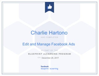 Edit and Manage Facebook Ads
December 26, 2017
Charlie Hartono
 