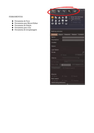 SELECIONANDO UM OBJETO PARA EDITAR
Para selecionar um objeto, clique sobre o objeto com o botão direito do mouse e selecione a
opção “Edit”:
 