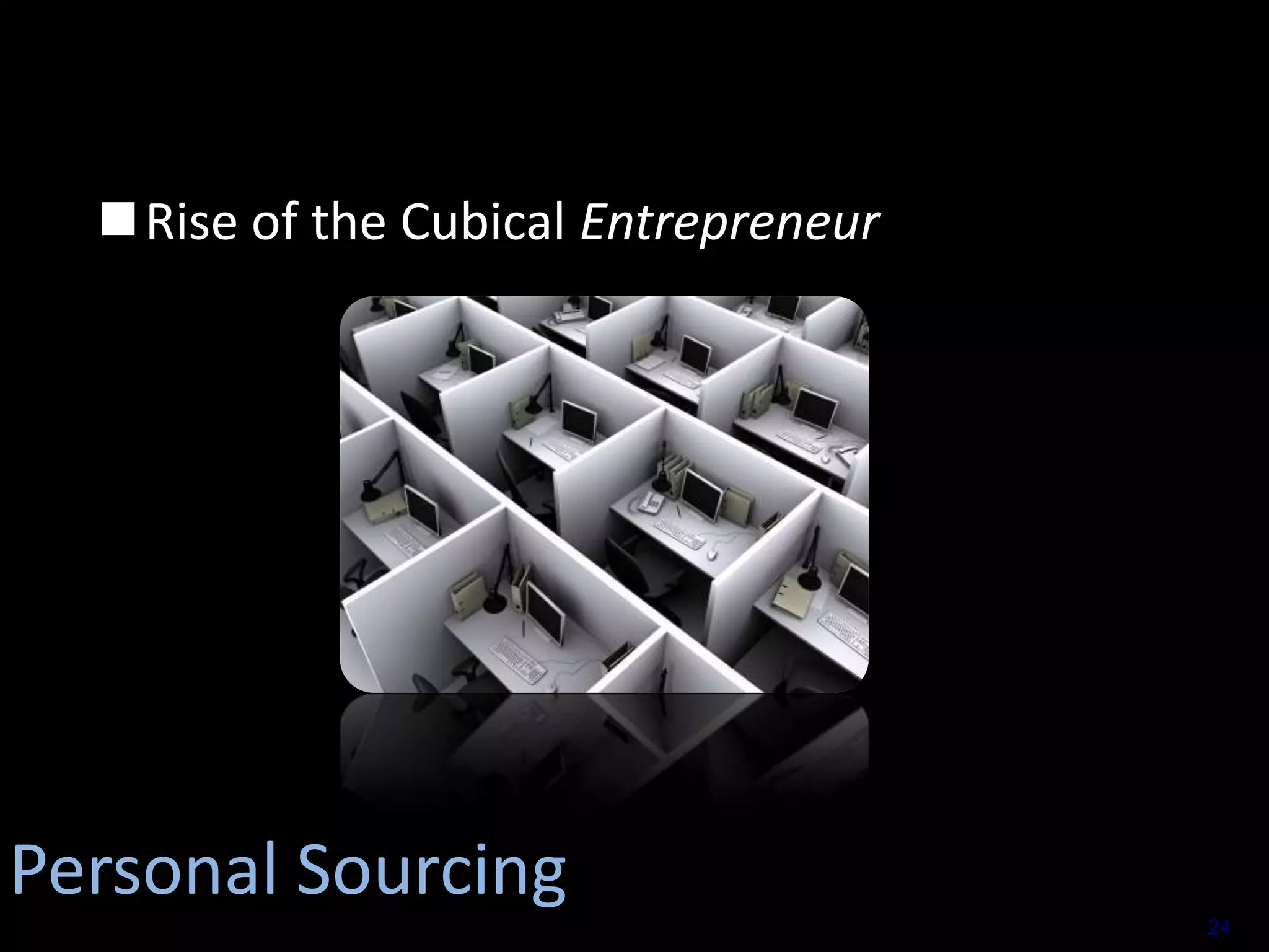 Rise of the Cubical Entrepreneur

Personal Sourcing
24

 