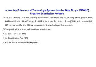 Istand Program USFDA guide line Drug regulatory affairs | PDF