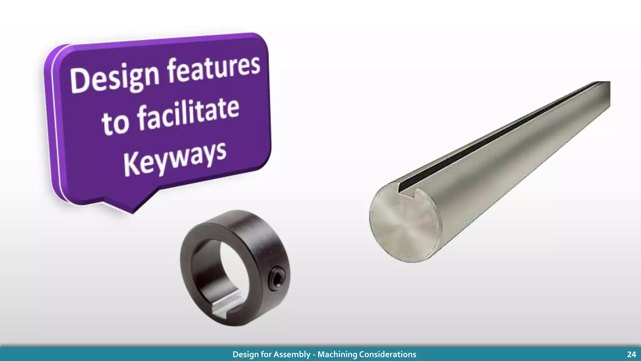 Design for Assembly - Machining Considerations 24
 