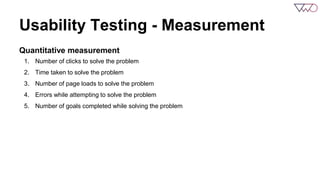 Usability Testing - Asking questions 
“You received a damaged product, try and return it” 
vs. 
Useful when trying to unde...