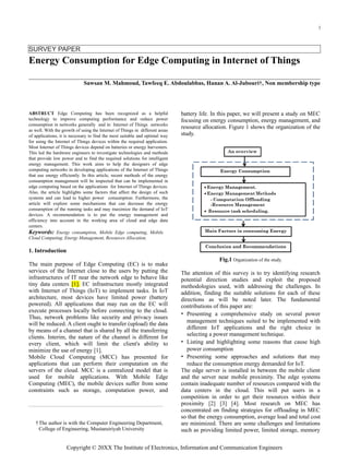 Edited - Energy Consumption for Edge Computing in Internet of Things ...