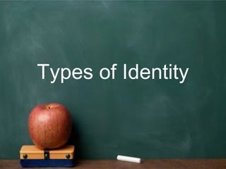Types of Identity
 