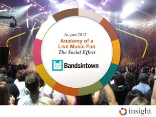 August 2012
 Anatomy of a
Live Music Fan
The Social Effect




                    August 2012 | 1
 