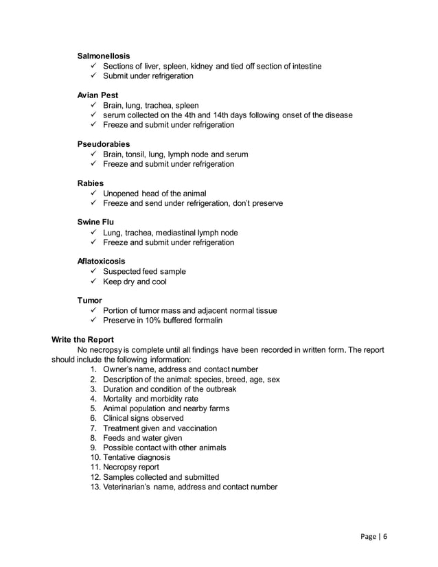 Collection and Handling of Specimens for Laboratory Diagnosis