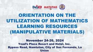 Math LRS Learner Resources in Manipulatives | PPTX