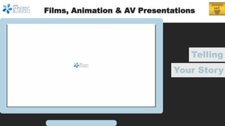 Telling
Your Story
Films, Animation & AV Presentations
 
