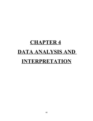 CHAPTER 4
DATA ANALYSIS AND
 INTERPRETATION




        60
 