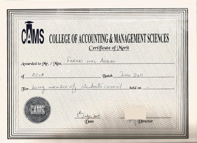 student certificate