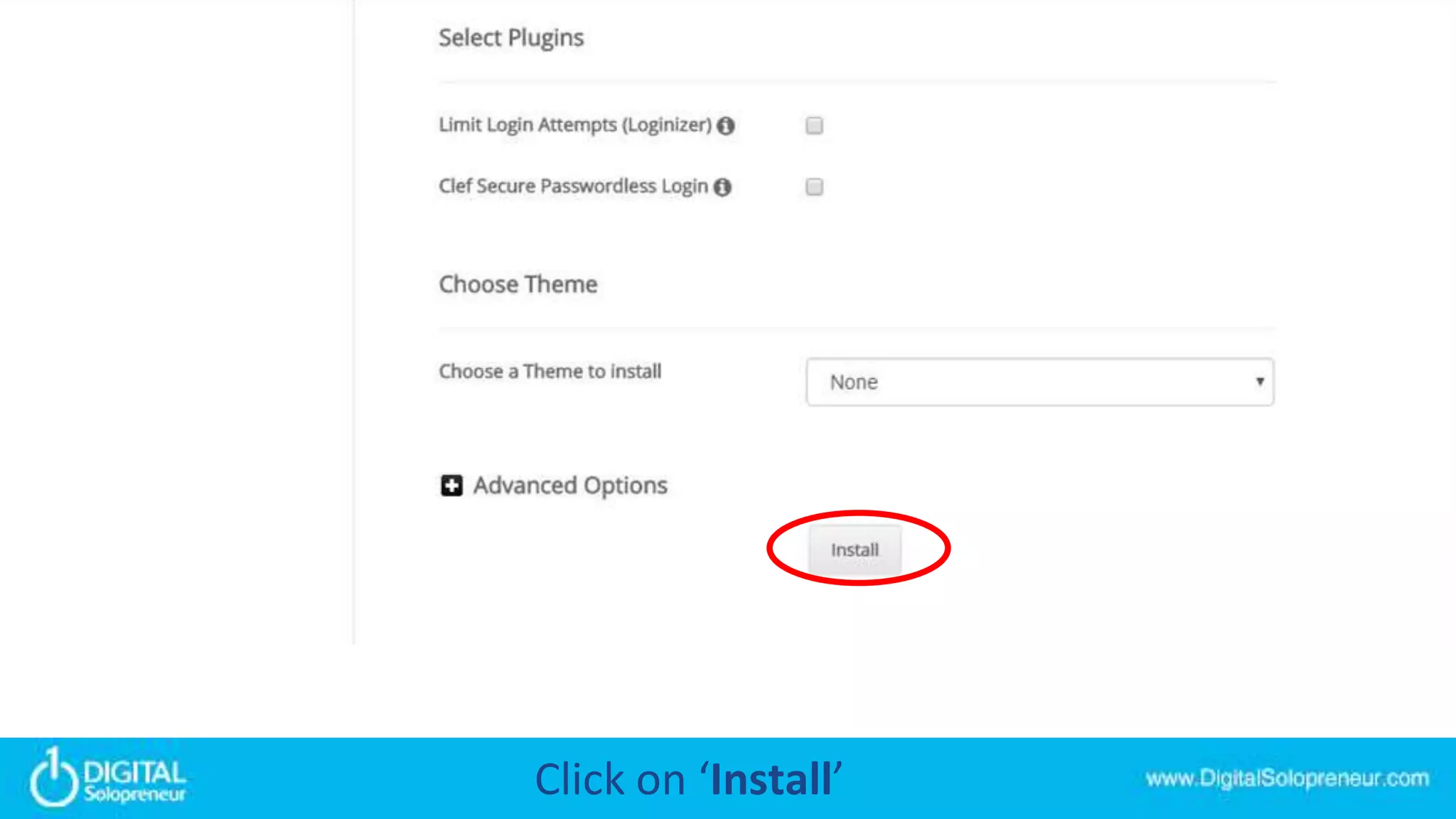 Click on ‘Install’