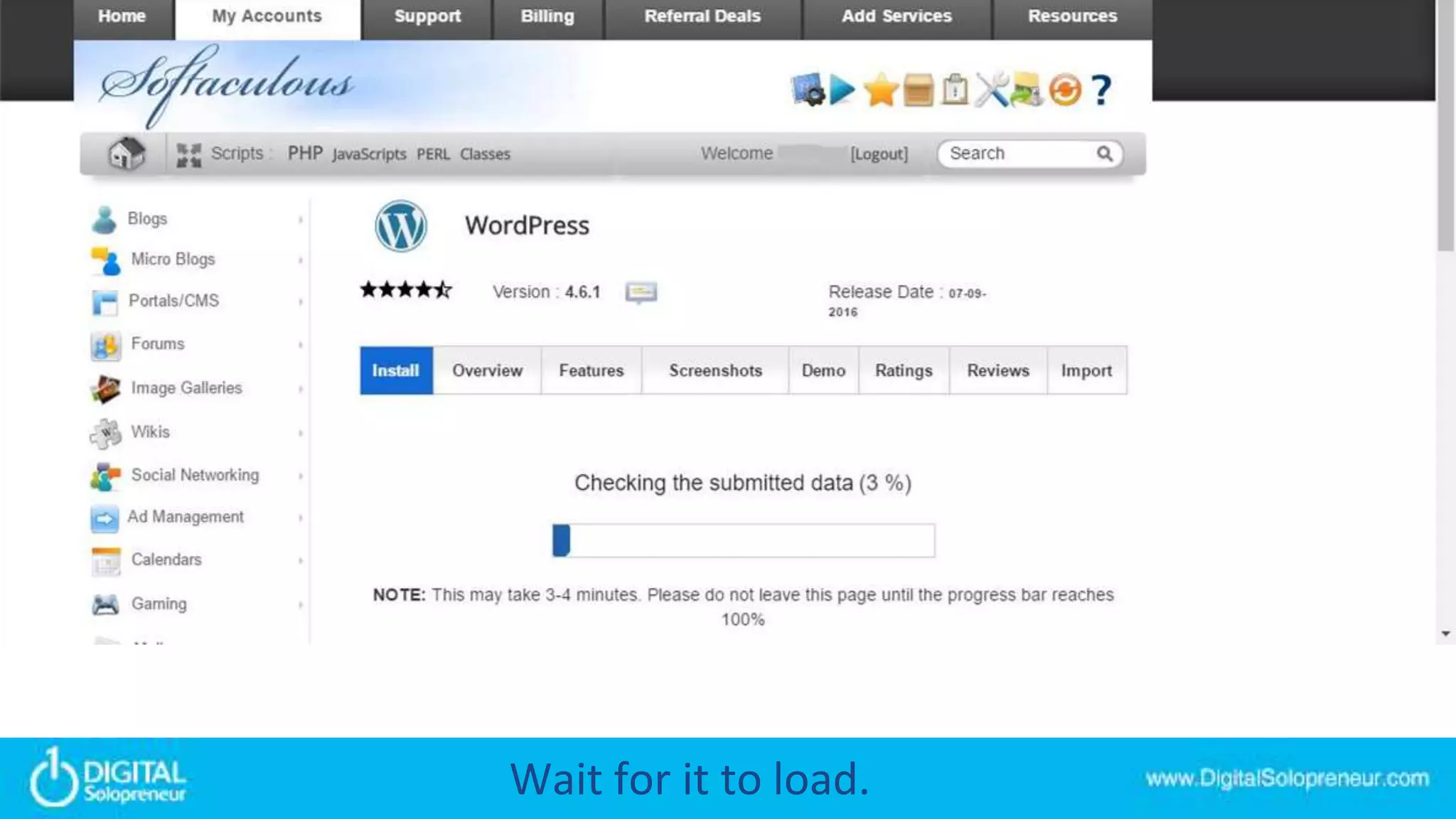 Wait for it to load.