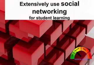 Extensively use social

networking
for student learning

 