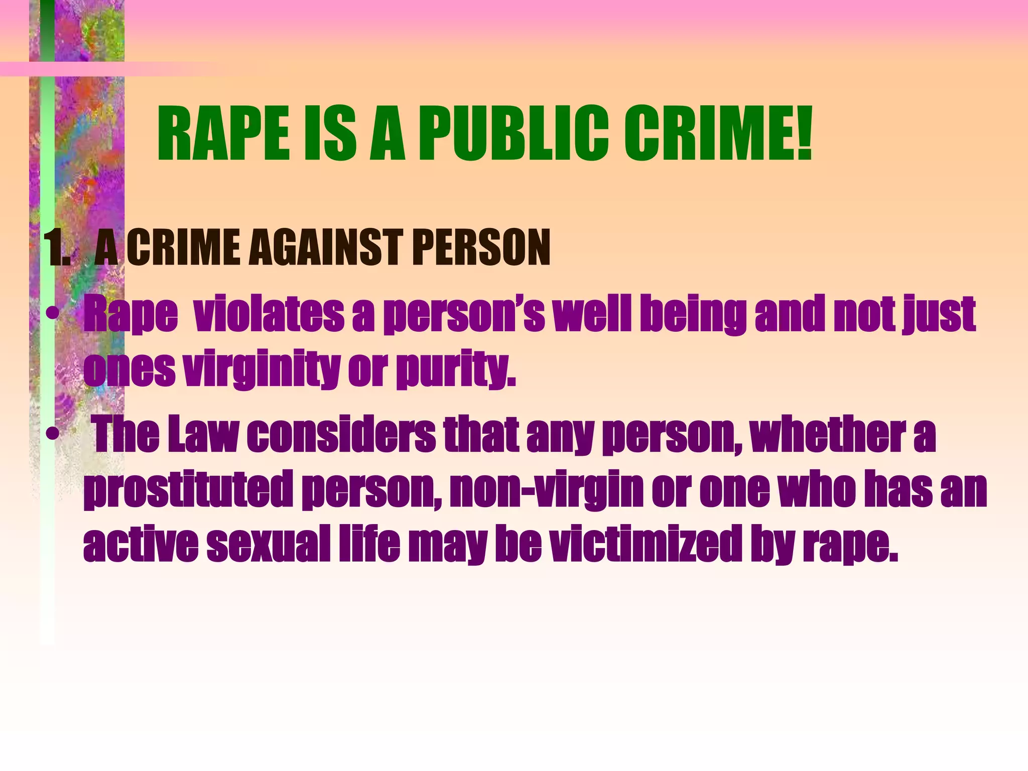 Rape law lectures | PPT
