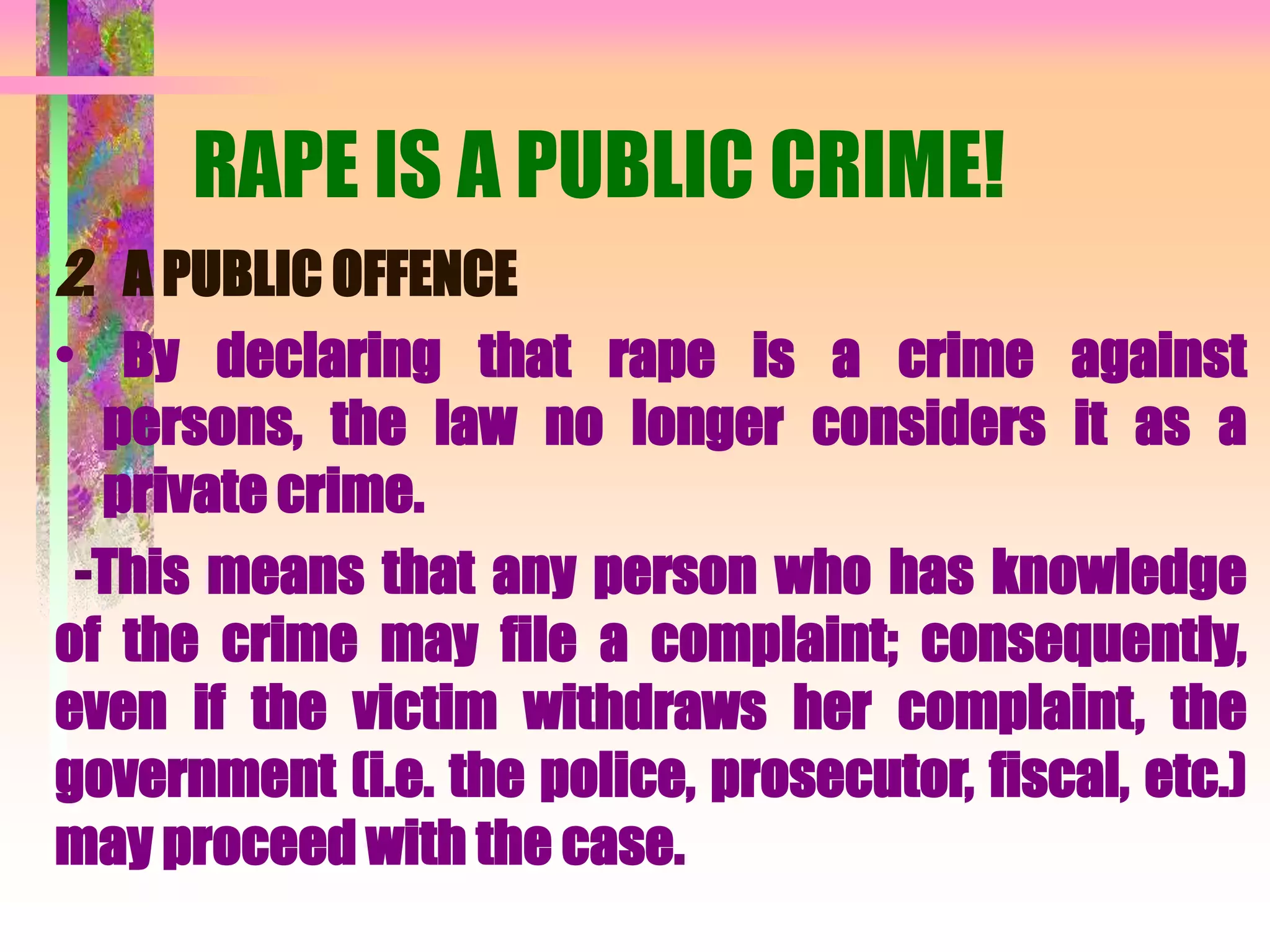 Rape law lectures | PPT