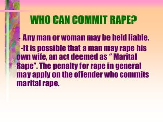 Rape law lectures | PPT