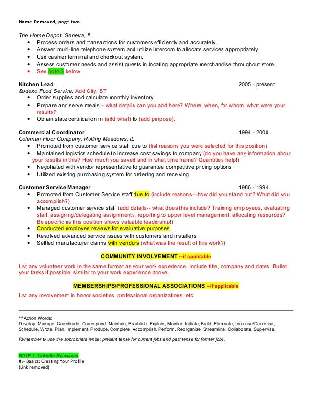 Resume Review Sample