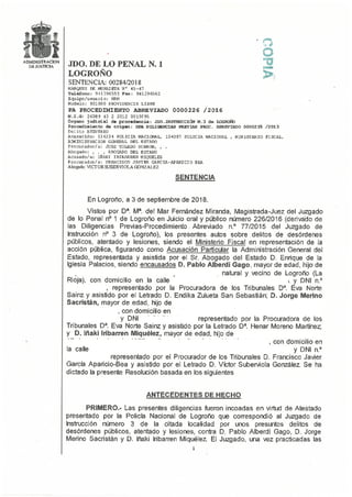 Sentencia del No Caso 14N - Logroño 4 Sept 18 
