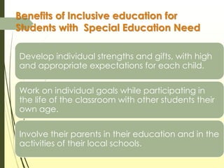 BARRIERS AND BENEFITS OF INCLUSIVE EDUCATION | PPTX